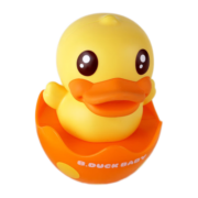 B.DUCK小黄鸭音乐不倒翁玩具0-1-3岁新生儿宝宝女孩早教摇摆鸭颜色随机六一儿童节礼物