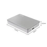 东芝(TOSHIBA) 4TB移动硬盘机械 Flex系列 USB3.2 Gen 1 尊贵银 大容量 兼容Mac等多系统 高速传输 高端商务