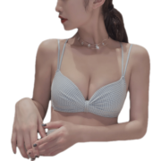 Glambody内衣女小胸聚拢无钢圈性感少女日系胸罩套装 无痕美背文胸688686 绿色 70A