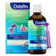 ostelin 奥斯特林 婴幼儿童液体钙牛乳钙 宝宝儿童补钙 天然牛乳钙90ml 7个月-13岁