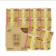 再降价:清风 卷纸原木金装 140克27卷4层*3件