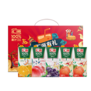 汇源臻贵礼盒1Lx5盒100%橙汁桃汁苹果葡萄汁礼盒至少3口味