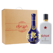 京东百亿补贴：郎酒 青花郎 酱香型白酒 53度 500ml*1+红星高照 500ml*1 礼盒装