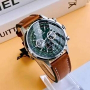 Citizen 西铁城 Avion系列 CA4477-08X 男士小牛皮三眼计时光动能手表