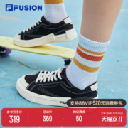 FILA 斐乐 FUSION斐乐官方POP复古帆布鞋女鞋运动鞋休闲板鞋男鞋