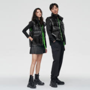 BOSIDENG 波司登 男女同款时尚情侣短款潮流保暖立领泡芙羽绒服马甲