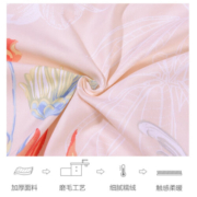 富安娜家纺 圣之花 床上用品学生宿舍磨毛套件保暖单双人床单被套 (圣之花)粉色款 1.2米床/三件套(被套152*210cm)