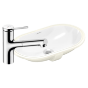 汉斯格雅（Hansgrohe）陶瓷台盆洗手洗脸卫生间面盆台盆龙头组套预售30天 椭圆款陶瓷台盆+镀铬哲仪斯龙头