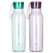 乐扣乐扣(lock&lock)运动塑料水杯学生杯便携随手带杯子两件套HLC644S601（550ml*2）绿色+紫色