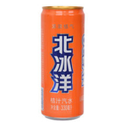 品质国货：北冰洋 满满桔子香 桔汁汽水 330ml*6听