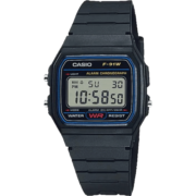 卡西欧（CASIO）小方块简约复古防水电子学生表男女手表礼物 F-91W-1