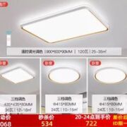 雷士照明 升级舒适光大尺寸米家智能三室一厅 4灯 柠梦