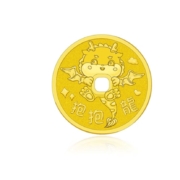 京东百亿补贴：新金珠宝 999足金金币抱抱龙黄金金牌 约7.05克