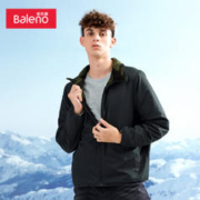 Baleno 班尼路 秋冬夹克衫男双面穿迷彩翻领保暖弹力加绒外套 00A S