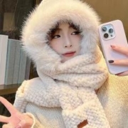 线下50 60起安吉果 帽子围巾三件套