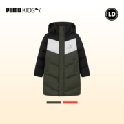 超级补贴：PUMA 彪 马儿童时尚运动羽绒服 黑色/葡萄叶绿