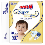 大王（GOO.N）【新包装】光羽纸尿裤尿不湿婴儿吸湿尿片羽感轻薄隔尿垫透气尿布 纸尿裤XL28片（12-17kg）