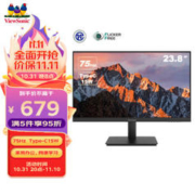ViewSonic 优派 VA2462-2K-HD 23.8英寸IPS显示器（2560*1440、75Hz、HDR10）