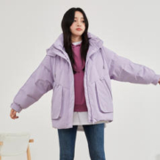 雪中飞 女式一手长羽绒服2022秋冬简约保暖舒适居家旅游羽绒服女