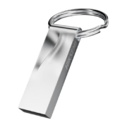 海康威视（HIKVISION）4GB USB2.0金属U盘X201银色 防尘防水便携圆环 电脑车载投标高速优盘系统盘