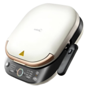 美的（Midea）电饼铛 家用双面加热电饼档 大火力煎饼铛 下盘可拆洗多功能电子菜单早餐机烙饼锅蒸汽煎烤机 【折叠把手/30mm加深烤盘】 JKE3073