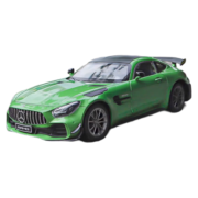 飞越无限奔驰车模AMG GTR模型绿魔超跑模型合金汽车模型仿真收藏模型1:32 奔驰GT黑黄【带底座+车牌定制】