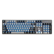 黑峡谷（Hyeku）GK715 104键有线机械键盘 电竞游戏键盘 可插拔 蓝色背光 凯华BOX轴 灰黑 白轴