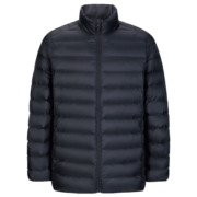 京东京造【air+零压羽绒】轻薄羽绒服男外套冬立领白鸭绒 曜石黑XL
