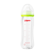 贝亲奶瓶婴儿奶瓶新生儿宝宝水瓶宽口径玻璃奶瓶240ml配L号奶嘴-绿色