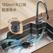 京东PLUS：OULIN 欧琳 JBS1T-OLWGV9129H 纳米水槽大单槽 枪灰色配L002H水龙头