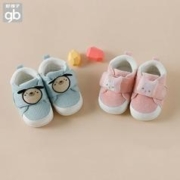 gb 好孩子 Goodbaby好孩子童装秋冬新款天鹅绒防滑男女宝宝鞋双魔术贴学步鞋