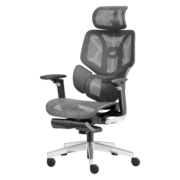 黑白调（Hbada）人体工学椅电脑椅子办公椅可躺宿舍学习椅旋转电竞椅 灰黑高配