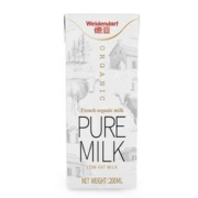 Weidendorf 德亚 法国进口高钙纯牛奶200ml*24盒 有机可追溯营养早餐