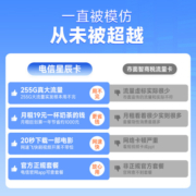 中国电信流量卡 纯流量星卡电话卡手机卡学生校园无限纯上网长期通用风珀卡不限速 【星辰卡】19元月租+255G流量+100分钟通话
