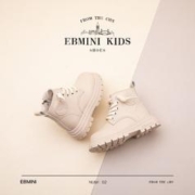 EBMINI 英贝米尼秋冬2023新款女小童女宝宝儿童马丁靴防滑防踢软底学步鞋