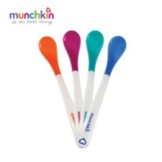 munchkin 满趣健 美国Munchkin满趣健婴儿辅食感温勺新生儿宝宝软头感温变色勺子