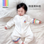 BeBeBus 婴儿睡袋儿童恒温分腿睡袋宝宝双层连体睡衣四季通用 M