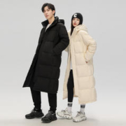 雪中飞 冬男女同款长款羽绒服过膝保暖高充绒极寒外套