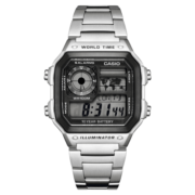 卡西欧（CASIO） 手表小方块ins复古十年电力电子表多功能户外运动男表 AE-1200WHD-1A