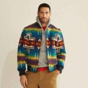 Pendleton 彭得顿 Gorge 男士82%初剪羊毛飞行员夹克RK1017