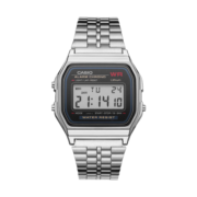 卡西欧（CASIO）学生运动经典复古方块男表 小银表不锈钢石英手表 送礼 A158WA-1