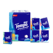 得宝（TEMPO）手帕纸 欧式印花4层*7张*36包湿水不破纸巾小包 面巾纸 新旧交替
