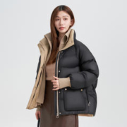 雪中飞 女式短款羽绒服2023秋冬年轻都市大口袋设计