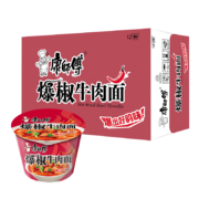 PLUS会员：康师傅 方便面 整箱装 爆椒牛肉面12桶