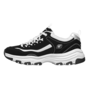 斯凯奇（Skechers）经典黑白熊猫鞋| 轻便百搭运动鞋厚底老爹鞋女黑白休闲鞋 88888250-BKW 店长推荐 35