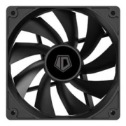 ID-COOLING 12CM机箱风扇 4PIN公母头接口 PWM温控散热 黑色无光 适用电脑CPU水冷风冷散热器改装 XF-120-K