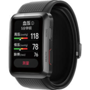 限移动端：HUAWEI 华为 WATCH D 智能手表 38mm 黑色铝合金表壳 黑色塑胶表带（血压、GPS、血氧、ECG）