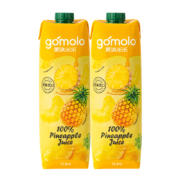 超级补贴：gomolo 果满乐乐 原装进口100%菠萝汁 1L*2瓶