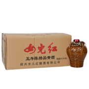 女儿红 绍兴黄酒 五年陈 精品黄酒 半干型 1.5L*6坛 整箱装（新老包装随机发货）