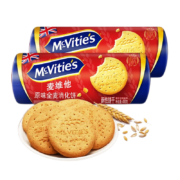 Plus会员，概率券:McVitie's麦维他英国进口 原味全麦粗粮消化饼干 量贩装800g *5件+凑单品